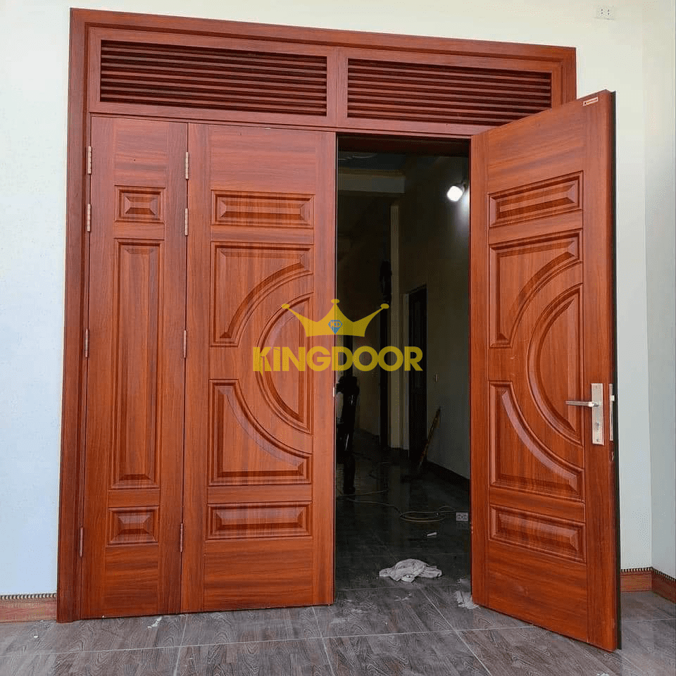 cửa thép giả gỗ