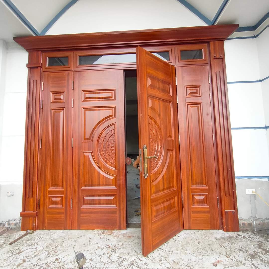 cửa thép giả gỗ